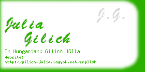 julia gilich business card